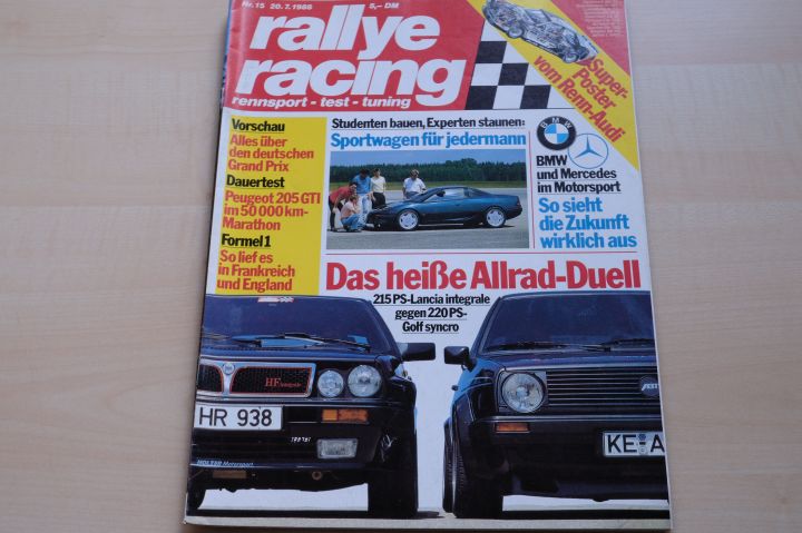 Deckblatt Rallye Racing (15/1988)